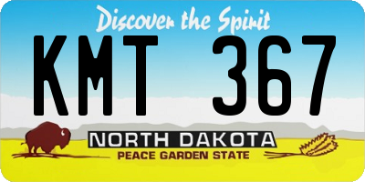 ND license plate KMT367
