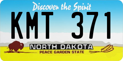ND license plate KMT371