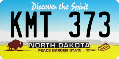 ND license plate KMT373