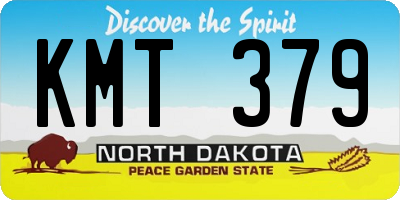ND license plate KMT379