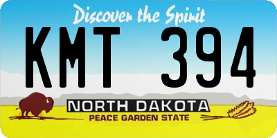 ND license plate KMT394