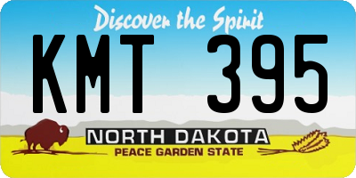 ND license plate KMT395