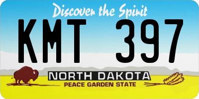 ND license plate KMT397