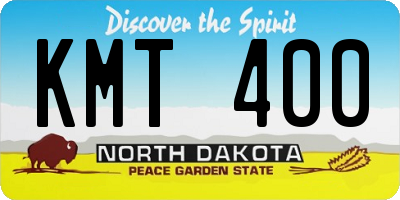 ND license plate KMT400
