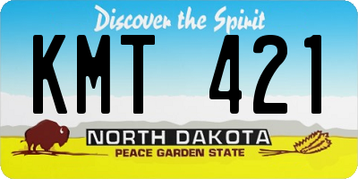 ND license plate KMT421