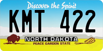 ND license plate KMT422