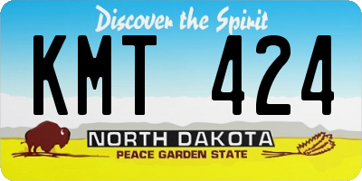 ND license plate KMT424
