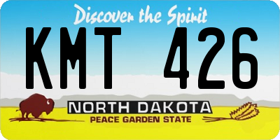 ND license plate KMT426