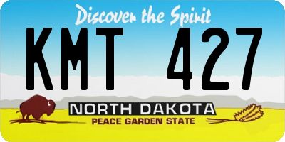 ND license plate KMT427