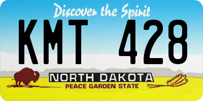 ND license plate KMT428