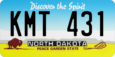 ND license plate KMT431