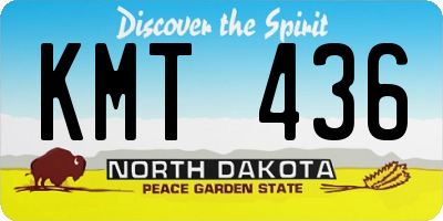 ND license plate KMT436