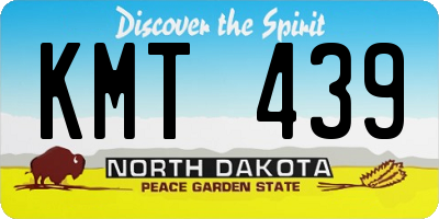 ND license plate KMT439