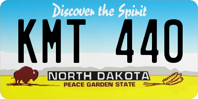 ND license plate KMT440