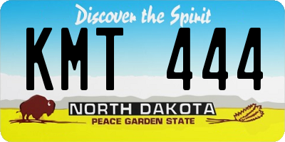 ND license plate KMT444