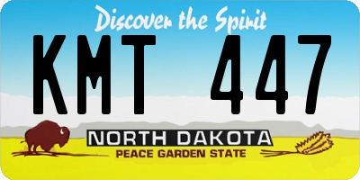 ND license plate KMT447