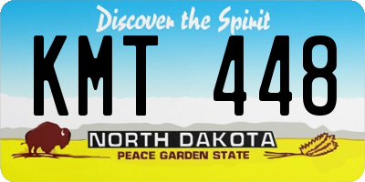 ND license plate KMT448
