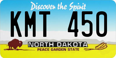 ND license plate KMT450