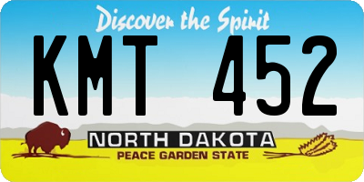 ND license plate KMT452