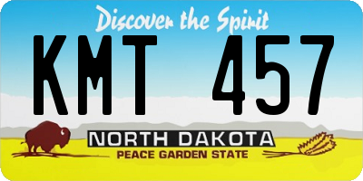 ND license plate KMT457
