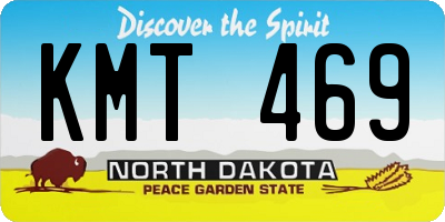 ND license plate KMT469