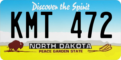 ND license plate KMT472