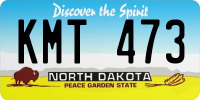 ND license plate KMT473