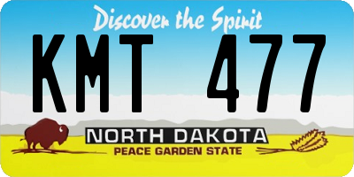 ND license plate KMT477