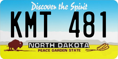 ND license plate KMT481