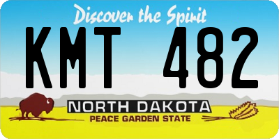 ND license plate KMT482