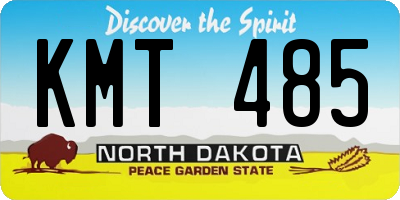 ND license plate KMT485