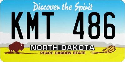 ND license plate KMT486