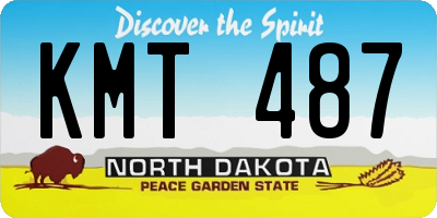 ND license plate KMT487
