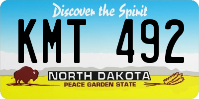 ND license plate KMT492