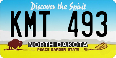 ND license plate KMT493