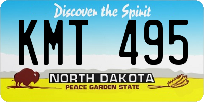 ND license plate KMT495