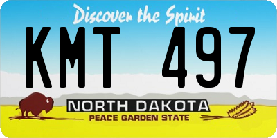 ND license plate KMT497