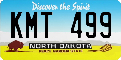 ND license plate KMT499