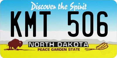ND license plate KMT506