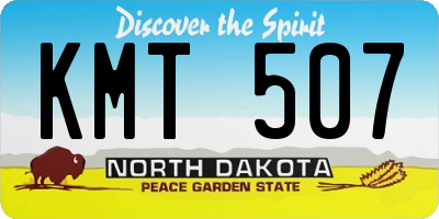 ND license plate KMT507