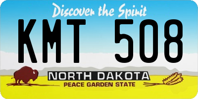 ND license plate KMT508