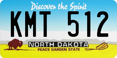 ND license plate KMT512
