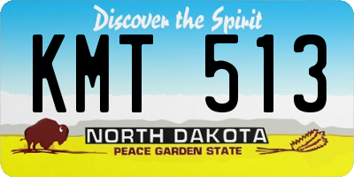 ND license plate KMT513
