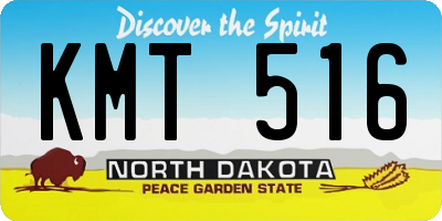ND license plate KMT516