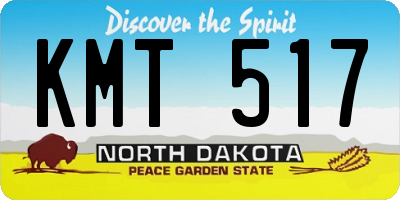 ND license plate KMT517