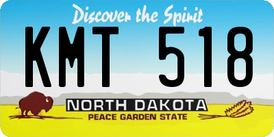 ND license plate KMT518