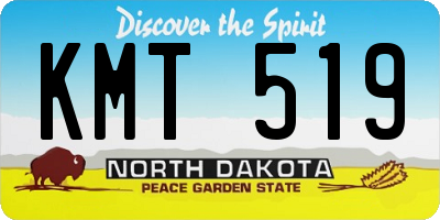 ND license plate KMT519