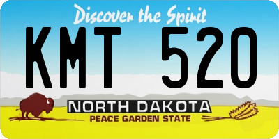 ND license plate KMT520