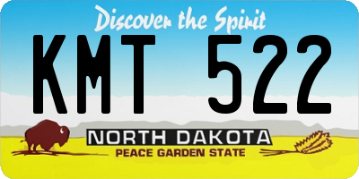 ND license plate KMT522