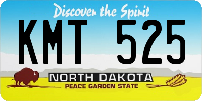 ND license plate KMT525